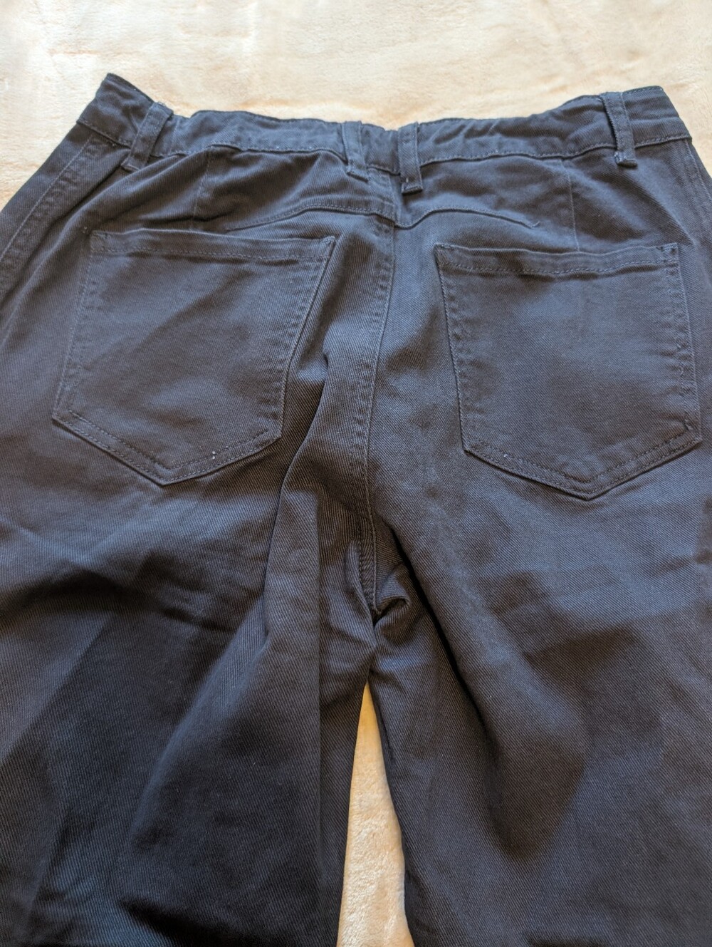 Flamingals Mid-rise Straight Leg Wide Cropped Pants In Navy NWOT Women's Medium - Picture 7 of 8